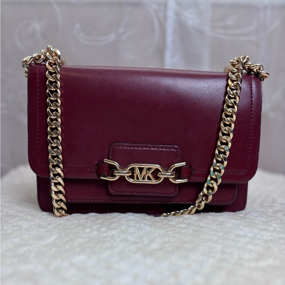Michael Kors Heather Leather Chain Crossbody Bag